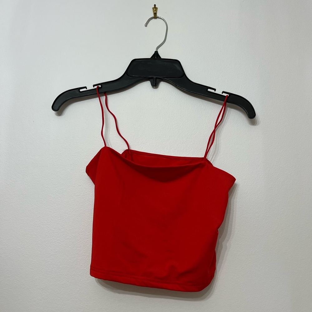 womens red tank top